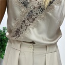 canotta effetto raso e pizzo see